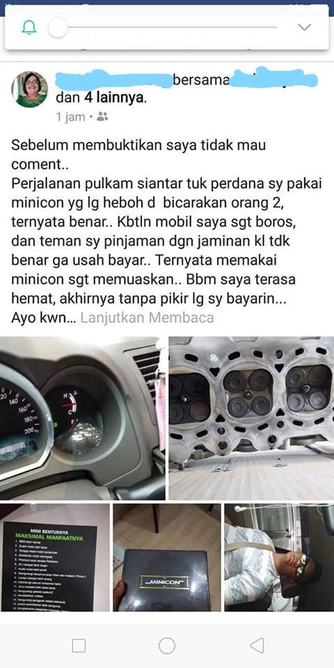 Screenshot testimoni pengguna MINICON, perjalanan pulang kampung ke Siantar
